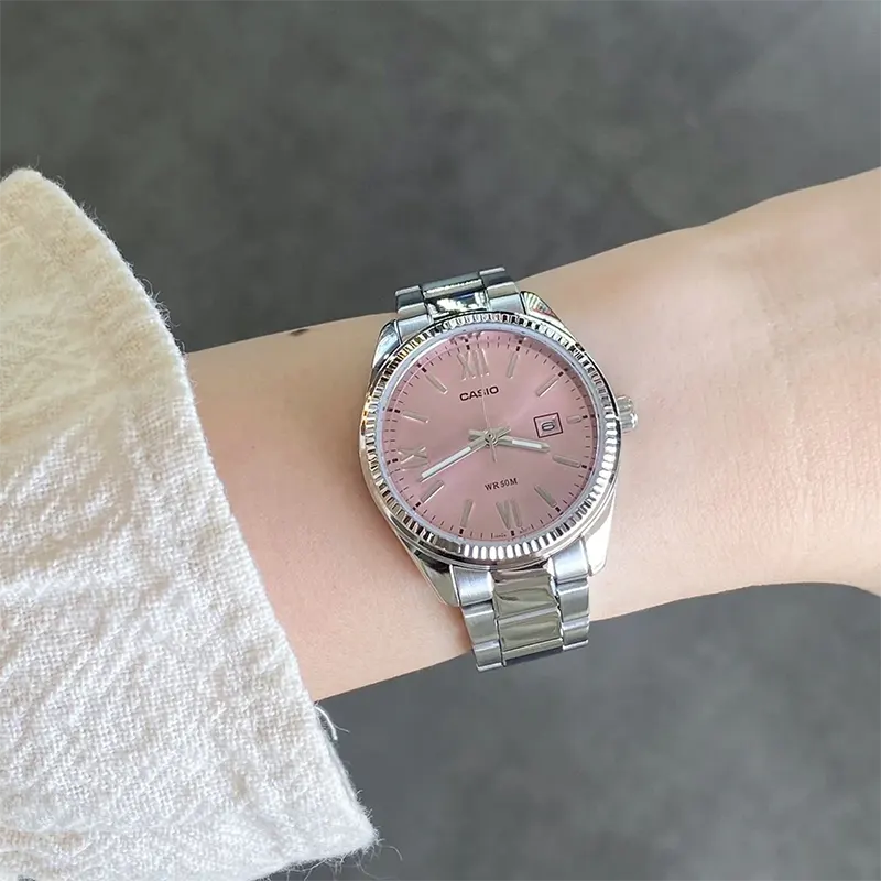 Casio Japan Quartz Enticer Pink Dial Ladies Watch- LTP-1302DD-4A1